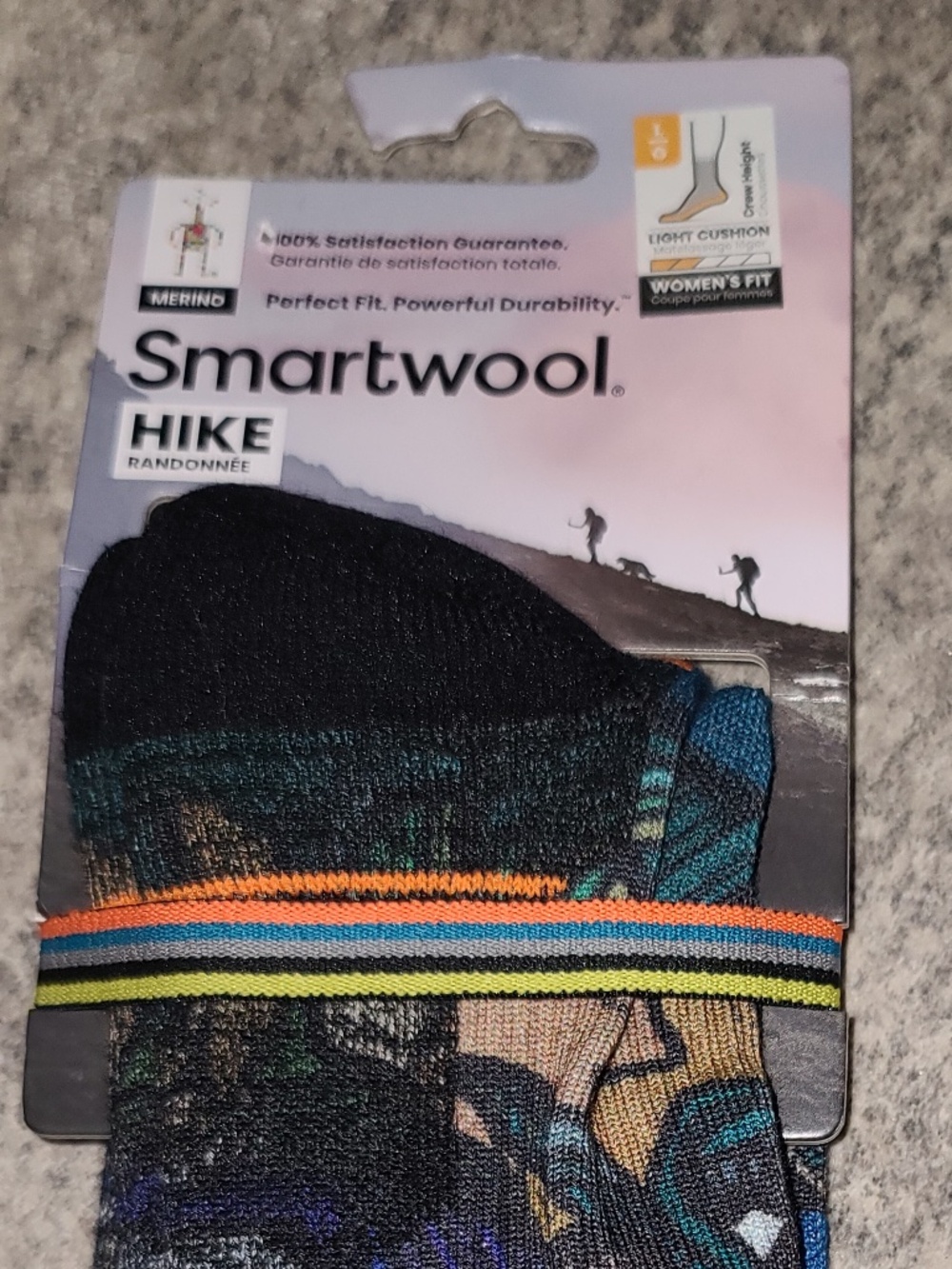 These are Smartwool Women's Hike Light Cushion Icy Range Print Crew Socks NEW!!